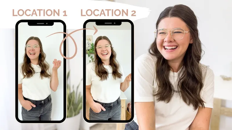 Video cover about Instagram Reels transitions filmed in two locations